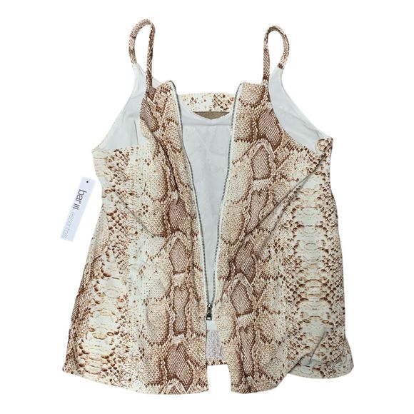 Bar III, Brown/Tan/White Tank Top, Snake Skin Print, XS, NWT - Picture 3 of 7